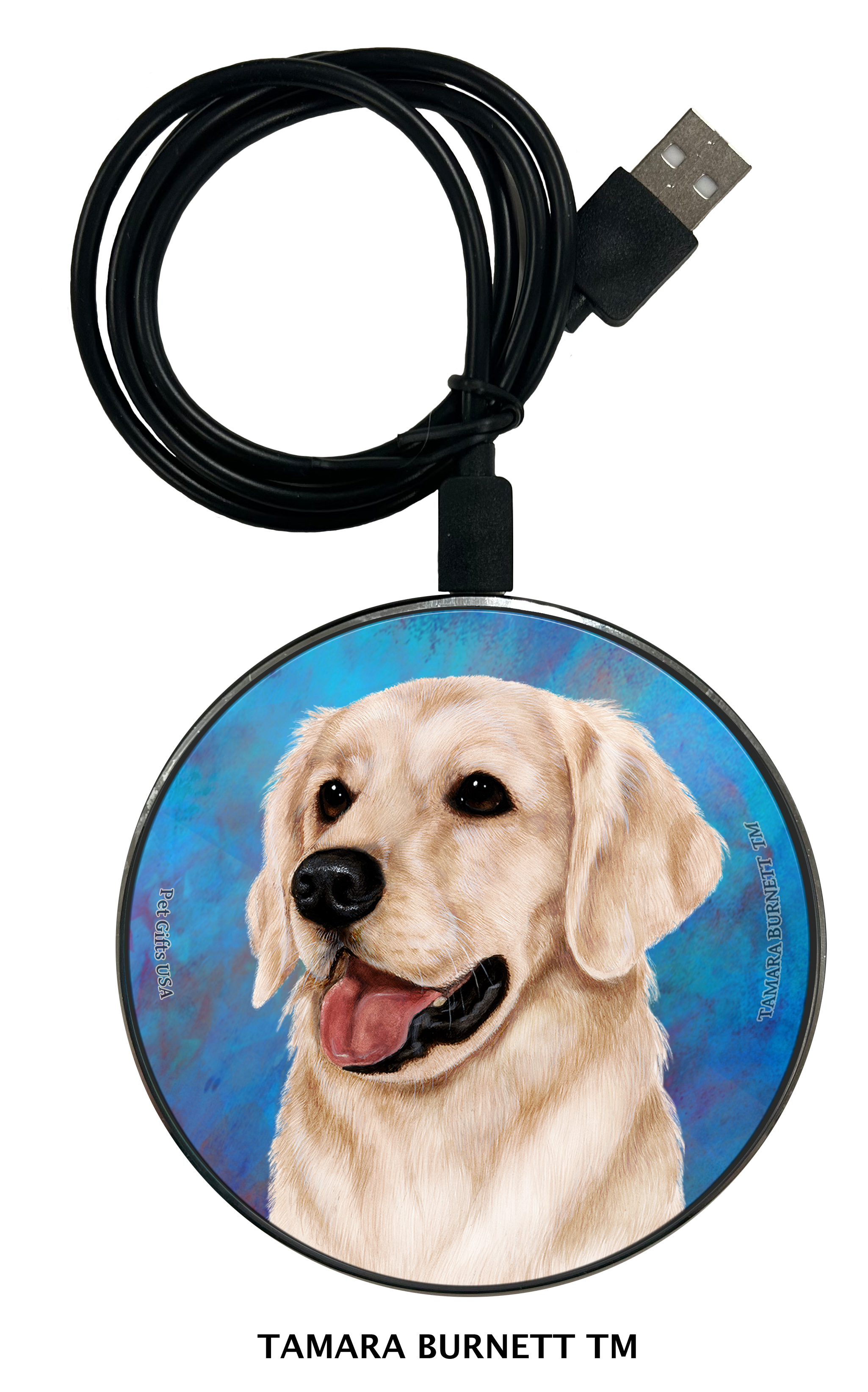 Golden Retriever White - Zoomies Phone Charger image